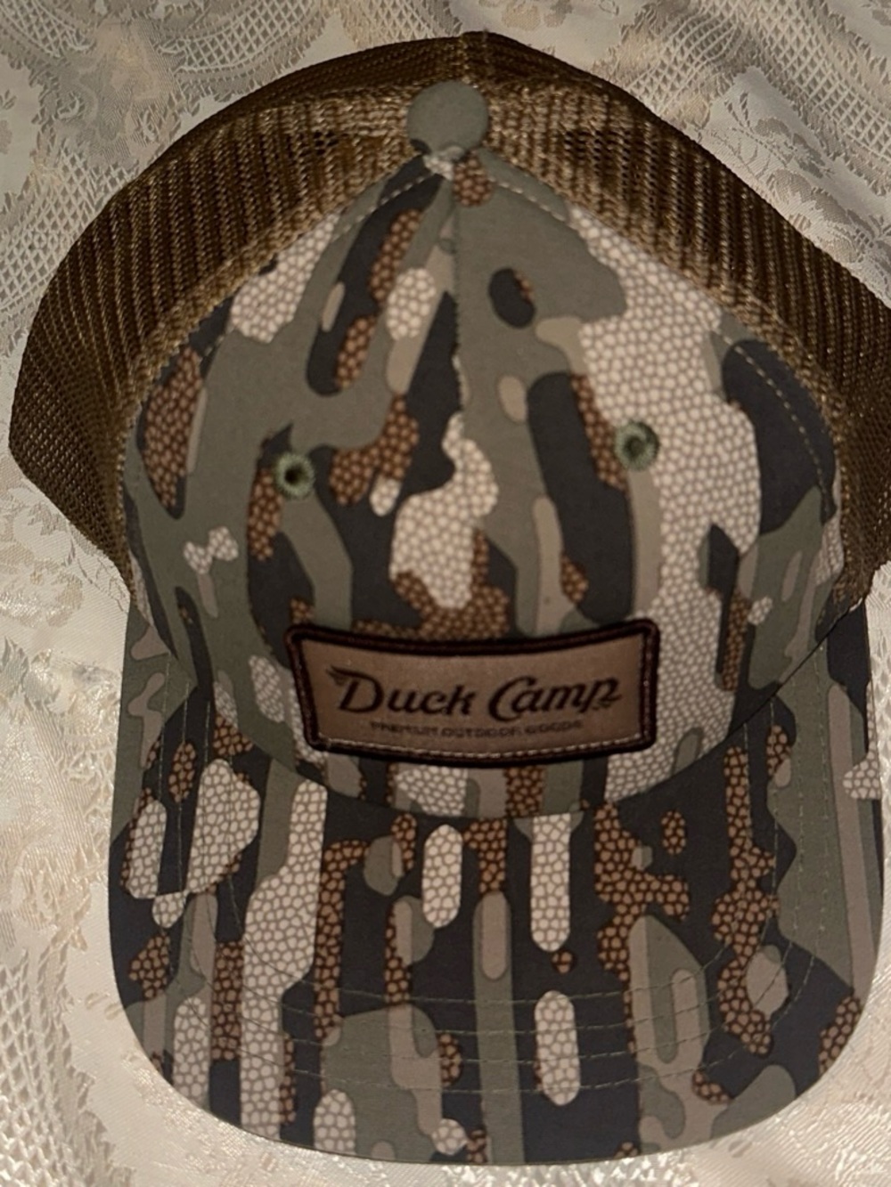 Duck Camp Men's Camo Trucker Hat - Brown/Green